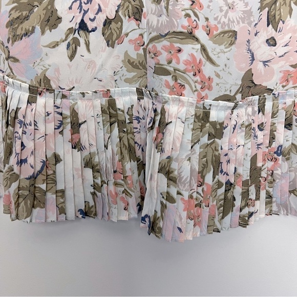 REBECCA TAYLOR Penelope Multicolor Floral Feminine Silk Top Romantic Summer - Picture 9 of 14